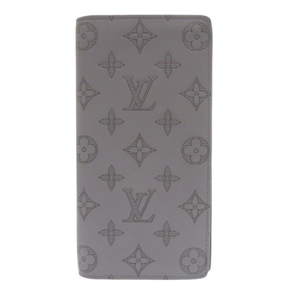 LOUIS VUITTON Long Wallet Purse M81335 Monogram canvas Monogram canvas gray Portefeuille Plaza Women Used Authentic