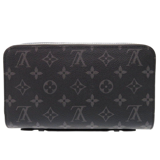 LOUIS VUITTON Long Wallet Purse M61698 Monogram Eclipse black Zip Around Monogram Eclipse Zippy XL unisex(Unisex) Used Authentic