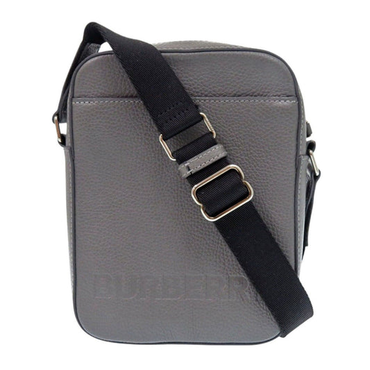 BURBERRY Shoulder Bag 8052890 leather gray logo unisex(Unisex) Used Authentic