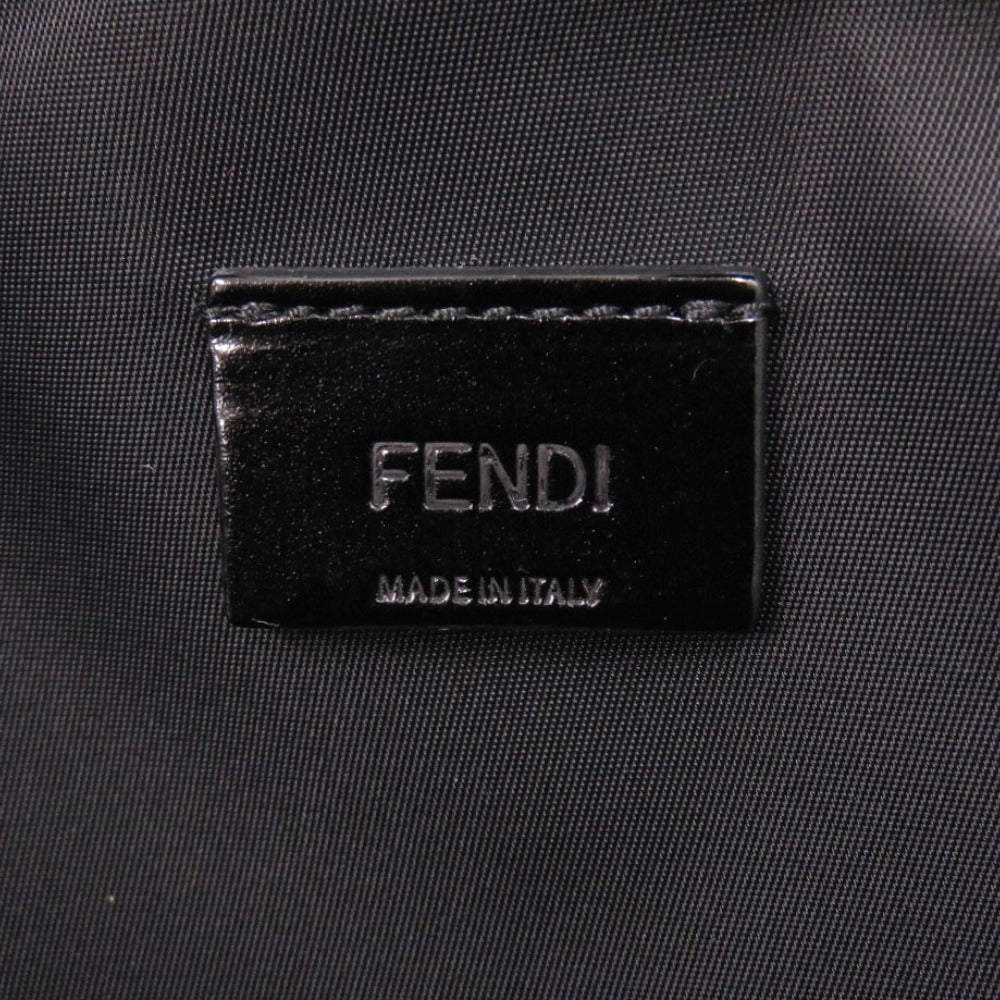 FENDI business bag 7N0116 Fabric , Calfskin Light blue Zucca Pattern Marble FF Logo Pouch unisex(Unisex) Used Authentic