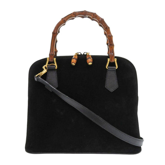 GUCCI Handbag Suede, Bamboo black Bamboo