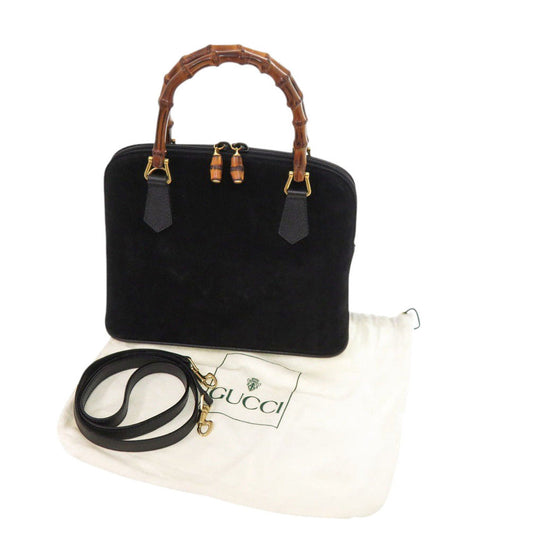 GUCCI Handbag Suede, Bamboo black Bamboo