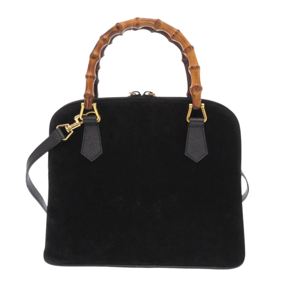 GUCCI Handbag Suede, Bamboo black Bamboo