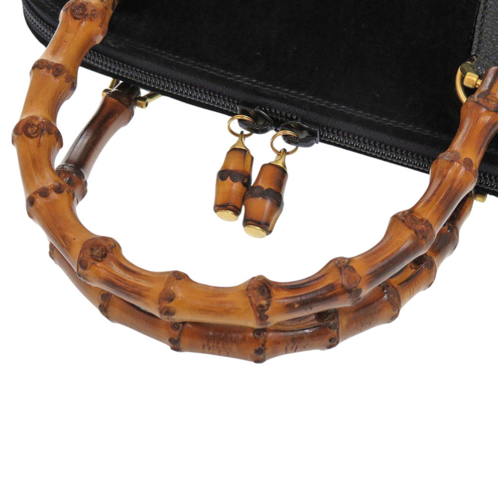GUCCI Handbag Suede, Bamboo black Bamboo