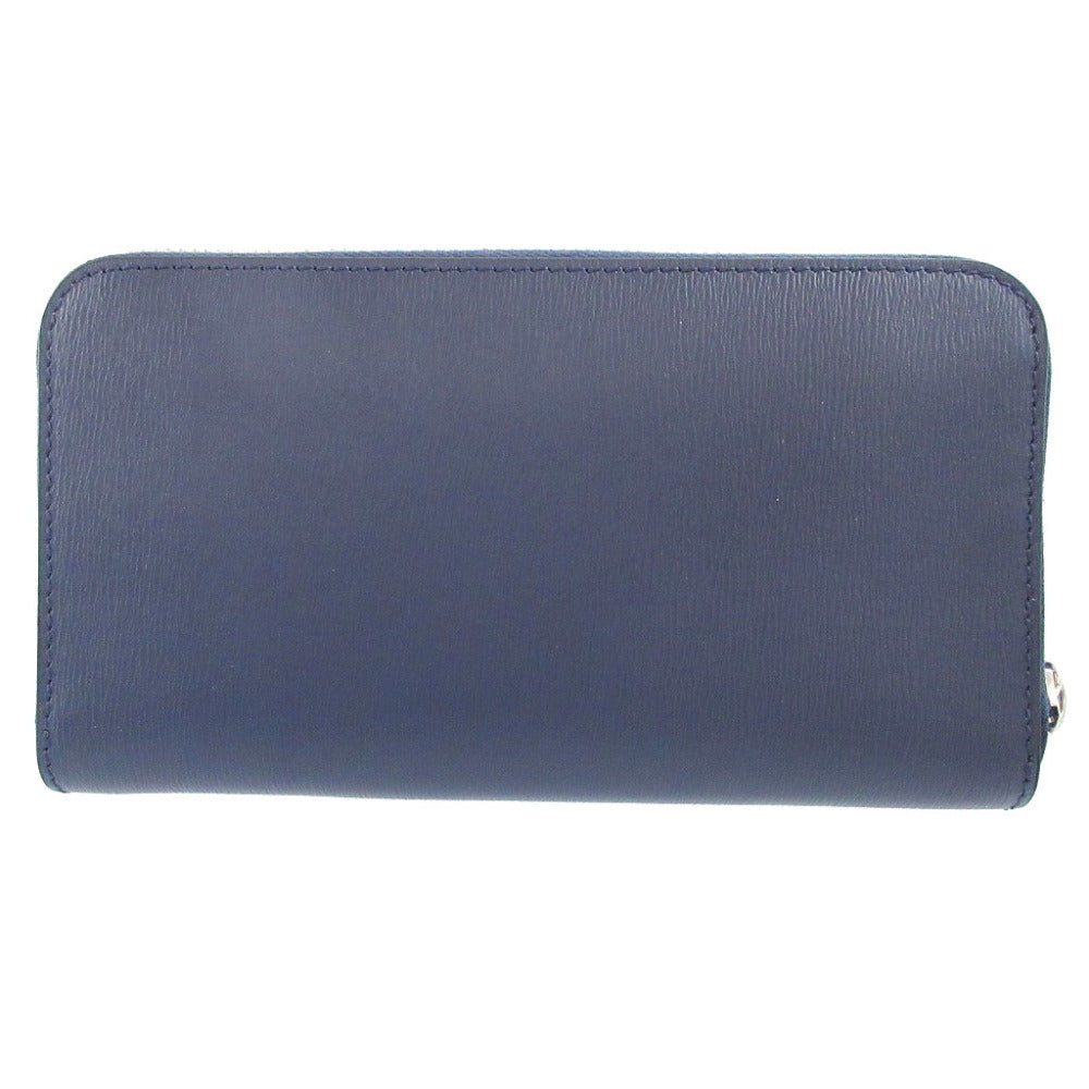 BURBERRY Long Wallet Purse 8006002 leather Navy