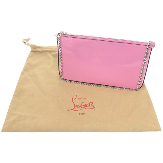Christian Louboutin Shoulder Bag 3225249 Patent leather pink ChainShoulder Bag Rubirah Women Used Authentic