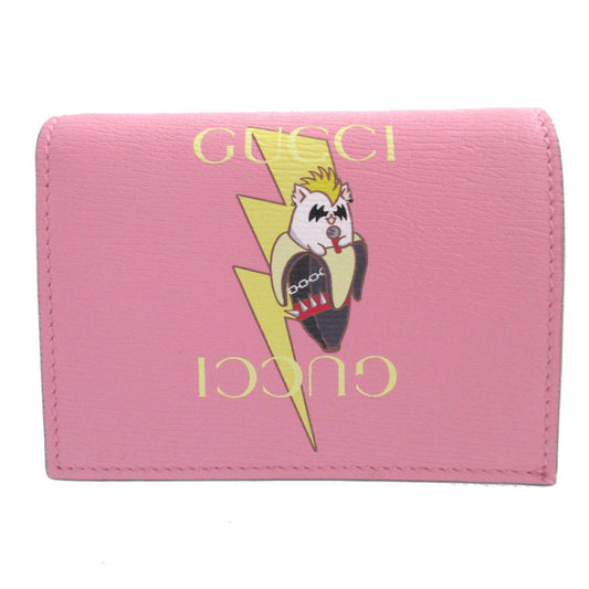 GUCCI Bifold Wallet 701009 leather pink
