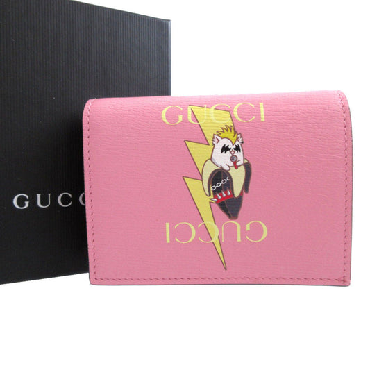 GUCCI Bifold Wallet 701009 leather pink