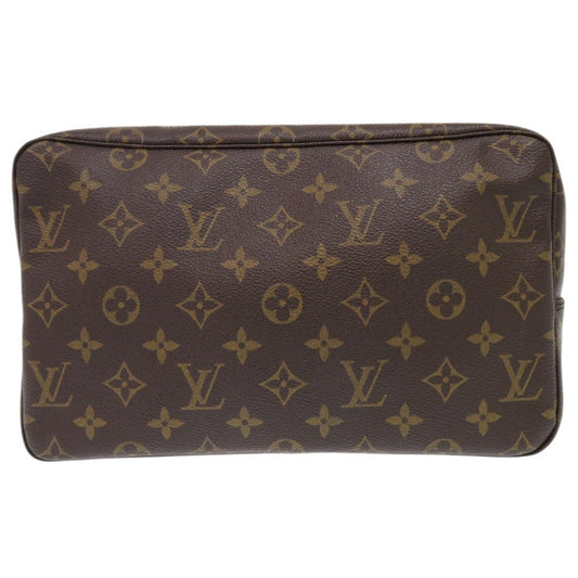 LOUIS VUITTON business bag M47522 Monogram canvas Brown Monogram Truth Cracking Ty 28 mens Used Authentic