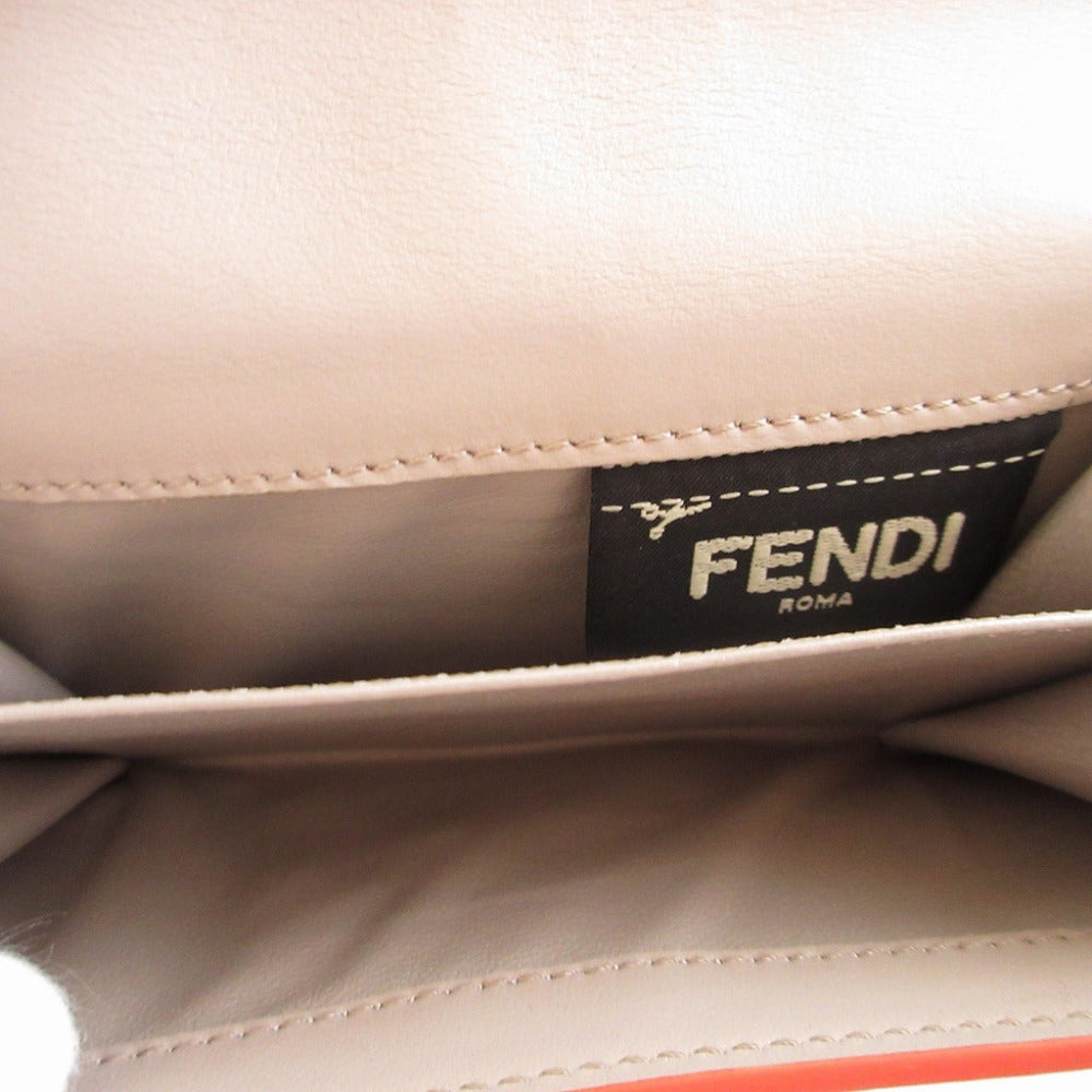 FENDI Bifold Wallet 8M0359 leather Bordeaux W Hook Wallet Peekaboo unisex(Unisex) Used Authentic