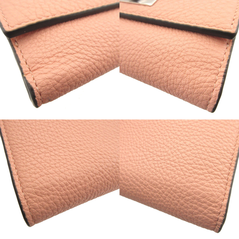 FENDI Bifold Wallet 8M0438 leather pink Peekaboo