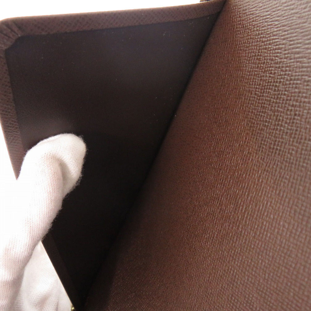 LOUIS VUITTON Long Wallet Purse N60003 Damier canvas Brown Damier Zippy Organizer unisex(Unisex) Used Authentic