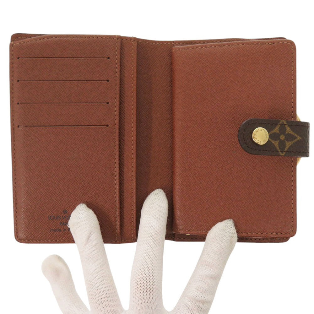 LOUIS VUITTON Bifold Wallet M61663 Monogram canvas Brown Monogram Porto Monnaie Viennois Women Used Authentic