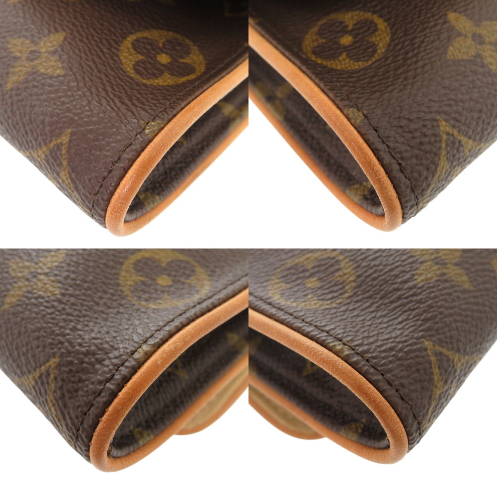LOUIS VUITTON Shoulder Bag M51854 Monogram canvas Brown Monogram Pochette Twin PM Women Used Authentic