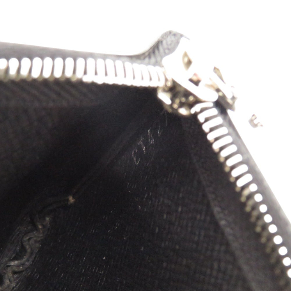LOUIS VUITTON Coin case N60155 Damier Grafitto Canvas black Damier Graphite Pochette Cre mens Used Authentic