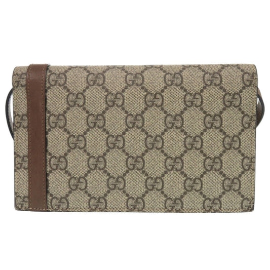 GUCCI Other bag 354086 GG Supreme beige Shoulder wallet Gucci Nice Women Used Authentic