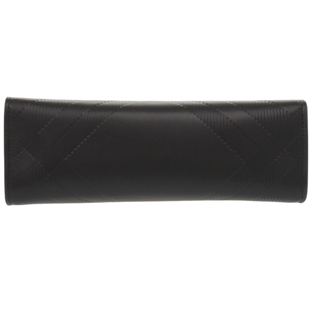 BURBERRY Clutch bag leather black Pouch mens Used Authentic