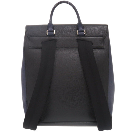 GUCCI Backpack 406364 leather Navy mens Used Authentic