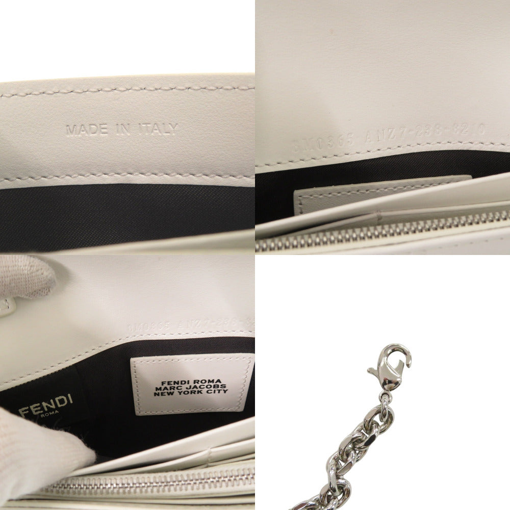 FENDI Long Wallet Purse leather yellow Chain wallet By Marc Jacobs Women Used Authentic