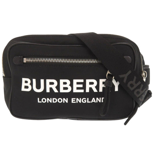 BURBERRY Sling bag 8014603 Nylon black Logo print unisex(Unisex) Used Authentic
