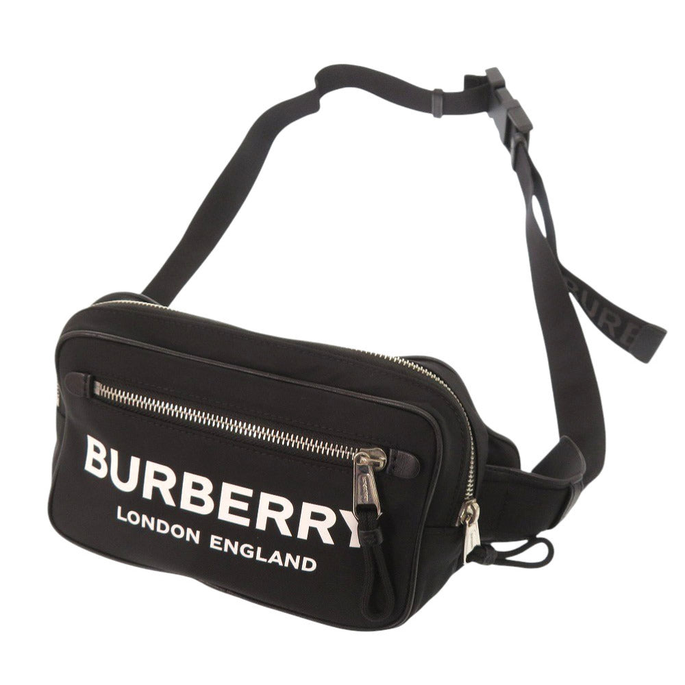 BURBERRY Sling bag 8014603 Nylon black Logo print unisex(Unisex) Used Authentic