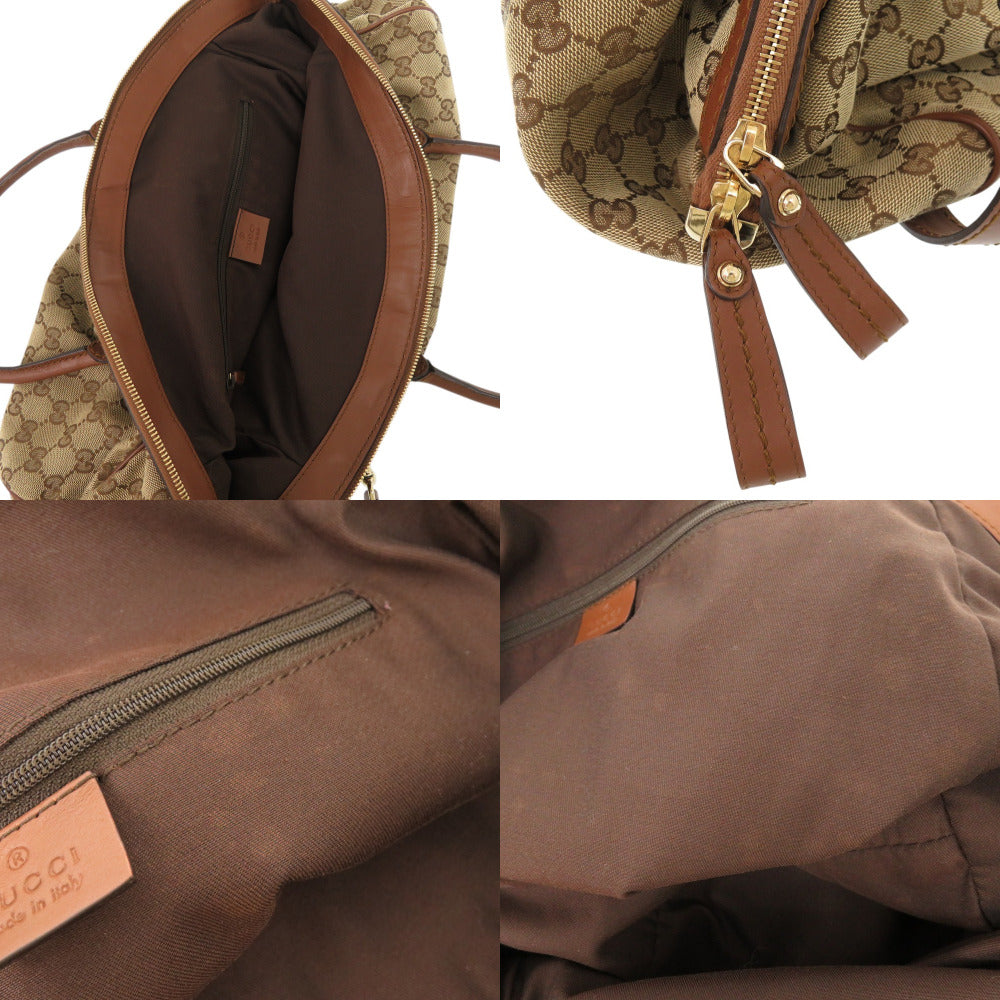 GUCCI Shoulder Bag 223974 GG canvas, leather beige 2WAY Sukey Women Used Authentic