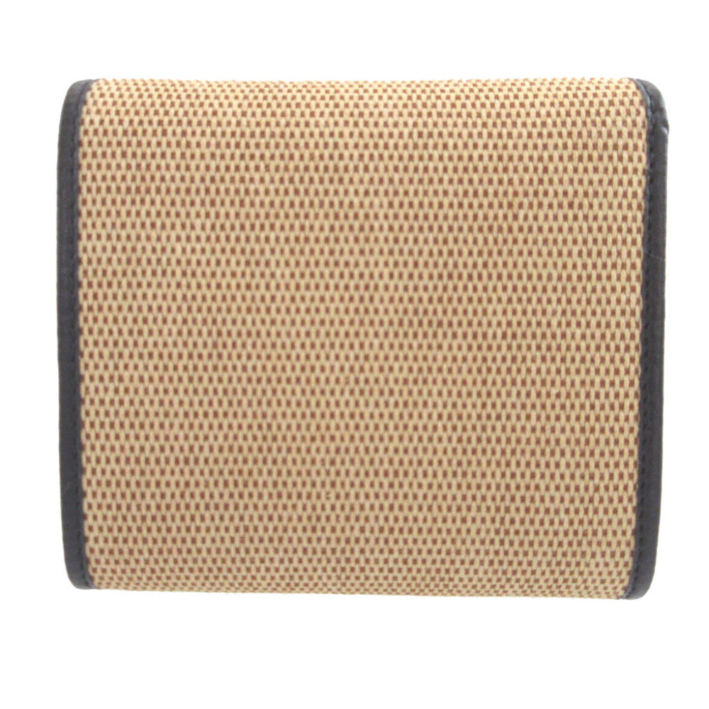 GUCCI Bifold Wallet 621891 Canvas, Leather beige Compact wallet Horsebit 1955 Women Used Authentic