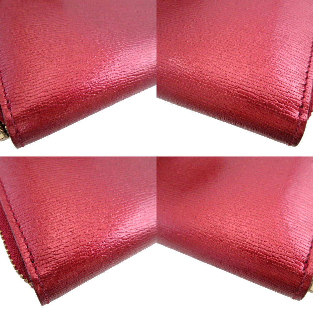 GUCCI Long Wallet Purse 308005 leather Red Heart Interlocking