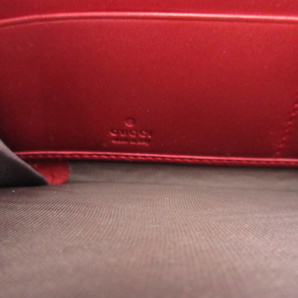 GUCCI Long Wallet Purse 308005 leather Red Heart Interlocking