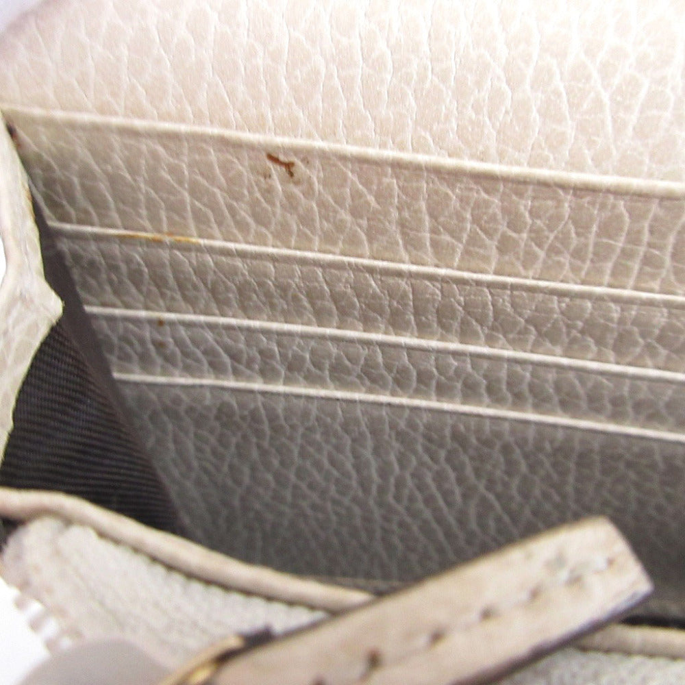 GUCCI Long Wallet Purse 456116 GG canvas, leather beige