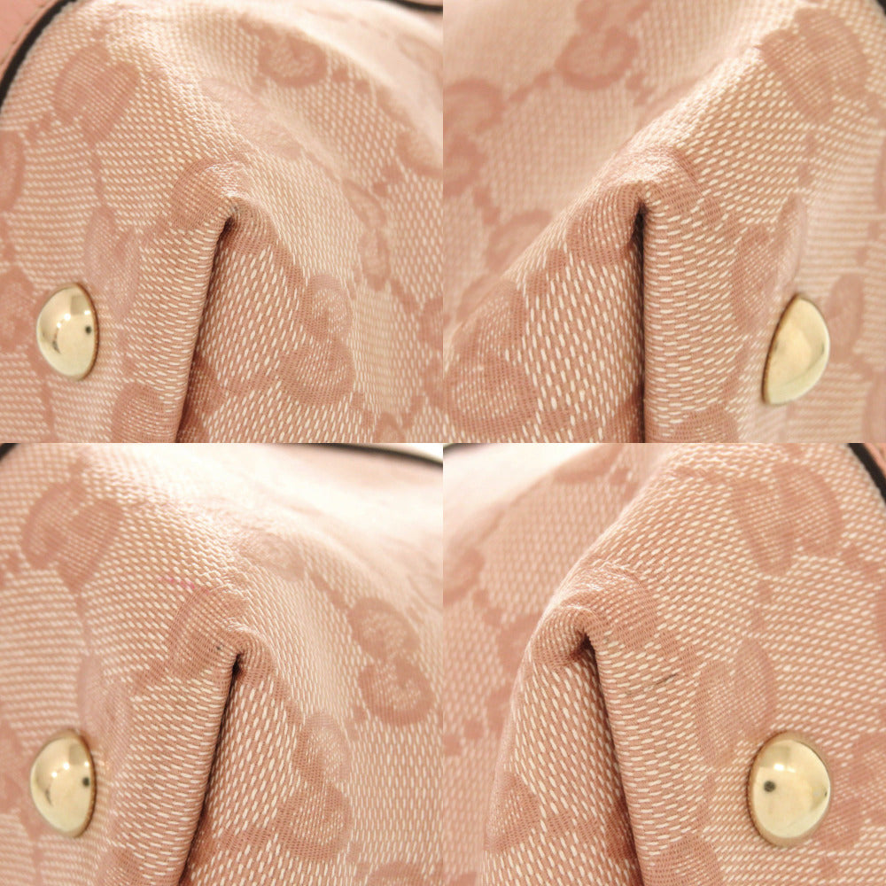 GUCCI Handbag 141470 Coated canvas pink GG crystal Women Used Authentic