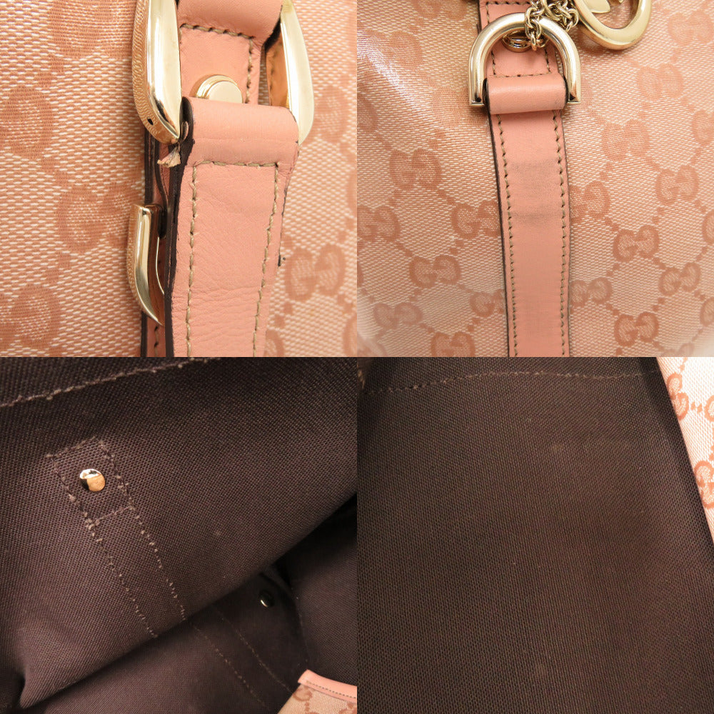 GUCCI Handbag 141470 Coated canvas pink GG crystal Women Used Authentic