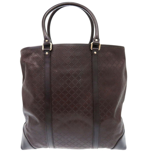 GUCCI Tote Bag 223668 leather Dark brown Diamante mens Used Authentic