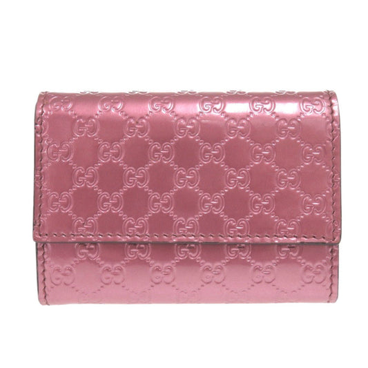GUCCI Coin case 295385 456085 Patent leather pink Micro Guccisima