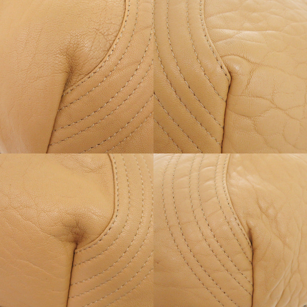 FENDI Handbag leather beige Spy Bag Zucca Pattern