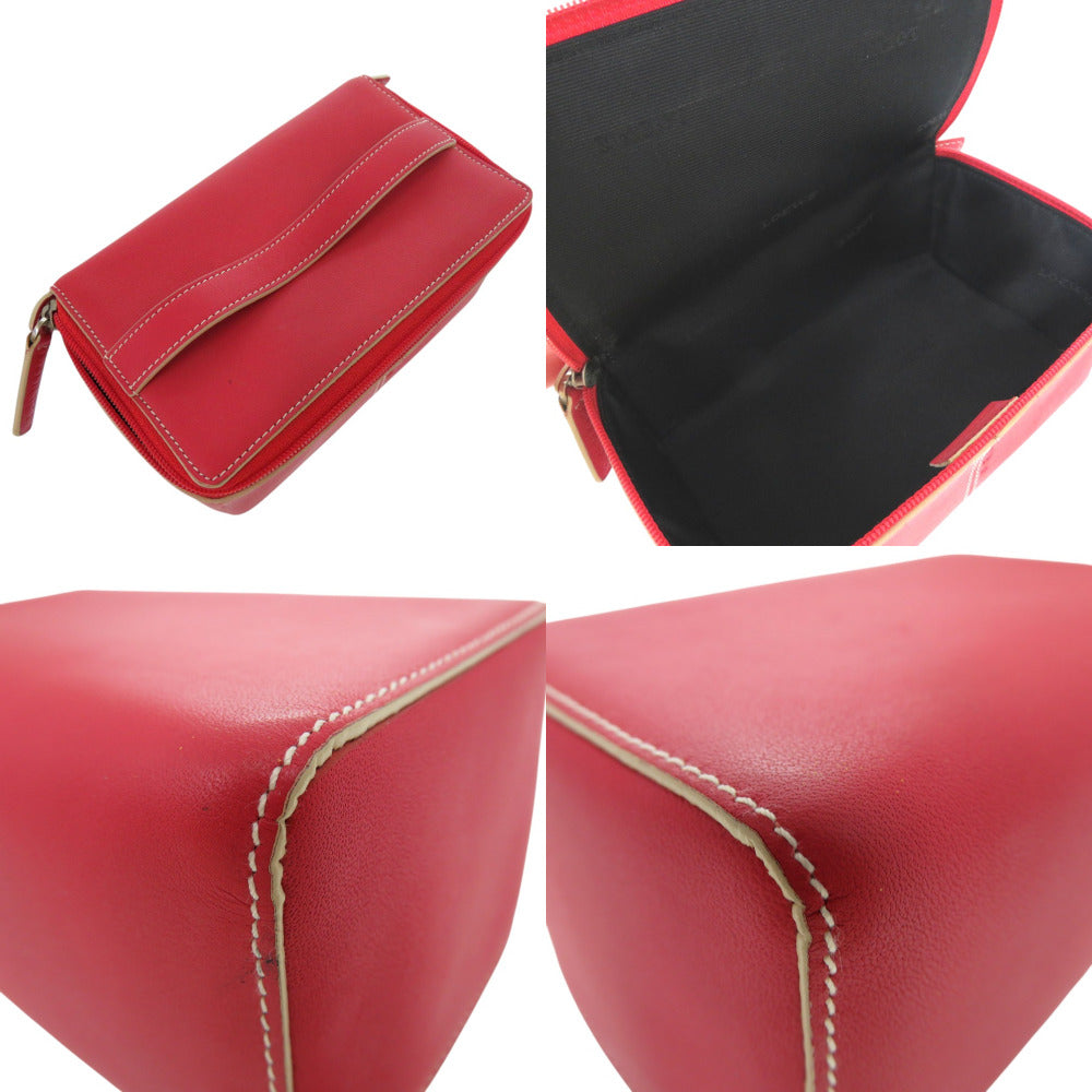 LOEWE Pouch leather Red