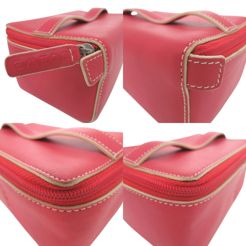 LOEWE Pouch leather Red