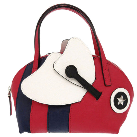 GUCCI Handbag 432695 leather Red Chilled license Women Used Authentic