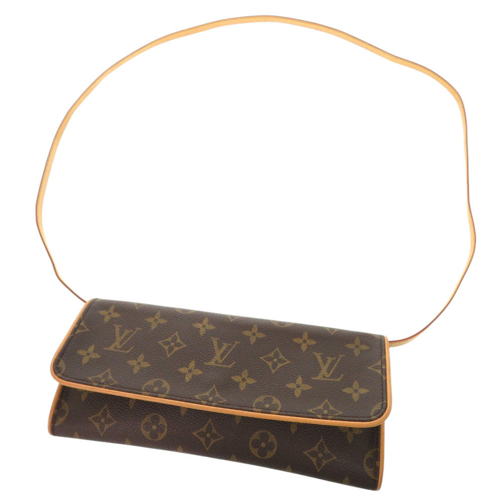 LOUIS VUITTON Shoulder Bag M51852 Monogram canvas Brown Monogram Pochette Twin GM Women Used Authentic