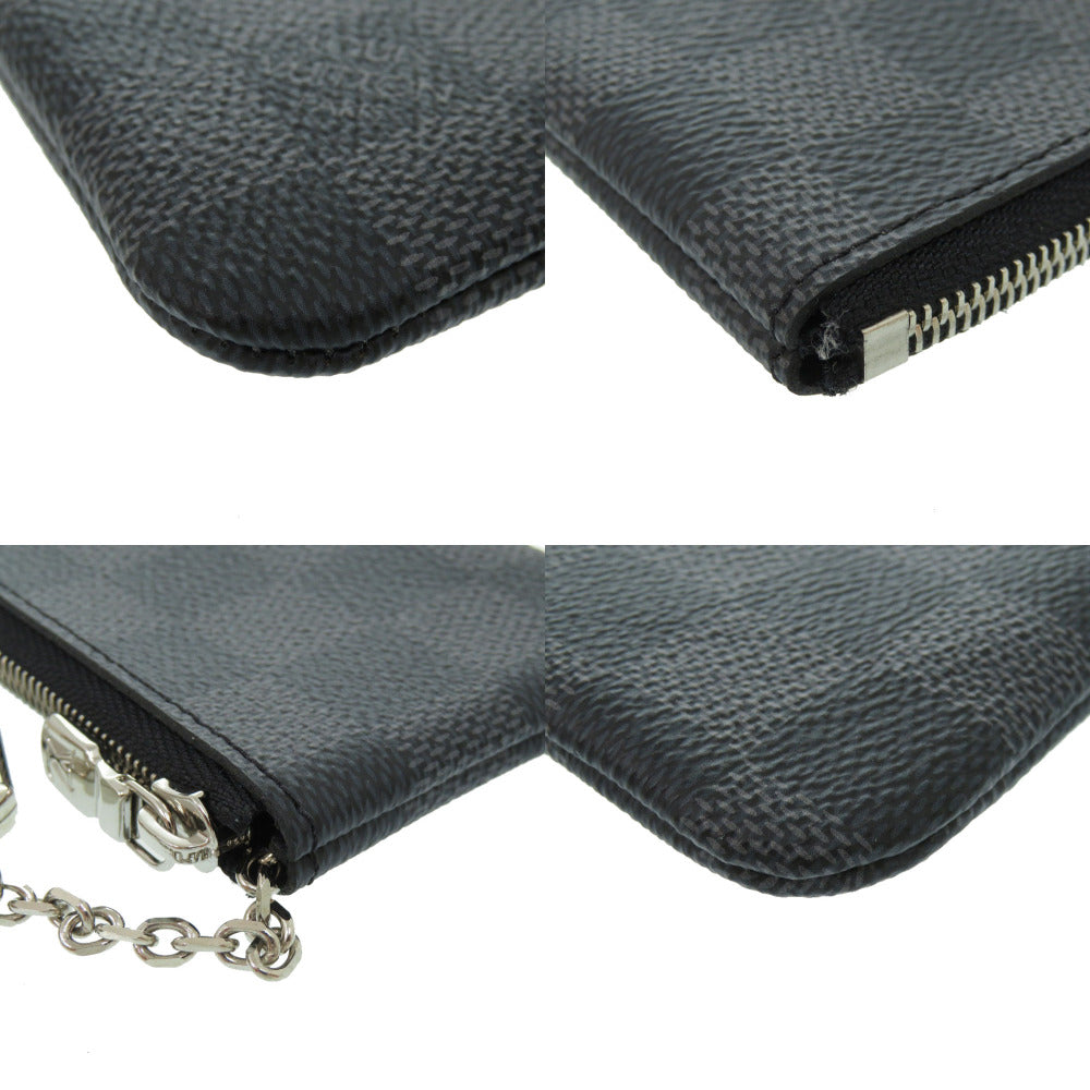 LOUIS VUITTON Coin case N60155 Damier Grafitto Canvas black Damier Graphite Pochette Cre
