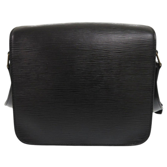 LOUIS VUITTON Shoulder Bag M52242 Epi Leather Noir Epi Cartouchiere Women Used Authentic