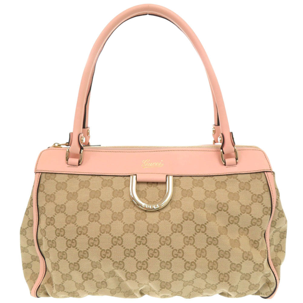 GUCCI Handbag 189831 GG canvas, leather beige Abbey Women Used Authentic