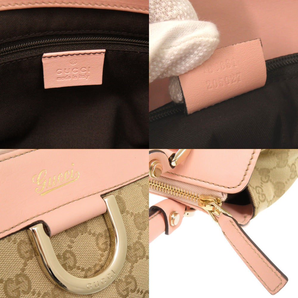 GUCCI Handbag 189831 GG canvas, leather beige Abbey Women Used Authentic