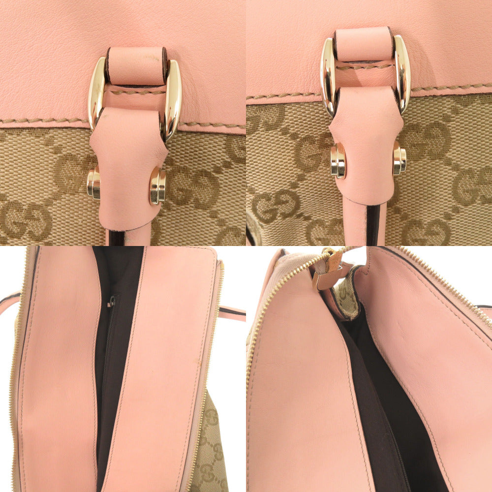 GUCCI Handbag 189831 GG canvas, leather beige Abbey Women Used Authentic