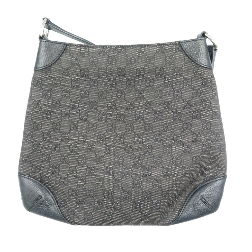 GUCCI Shoulder Bag 196140 GG canvas, leather black