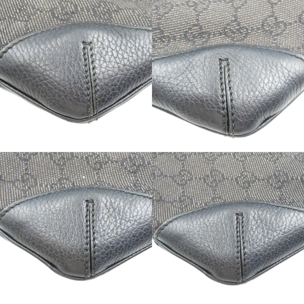 GUCCI Shoulder Bag 196140 GG canvas, leather black