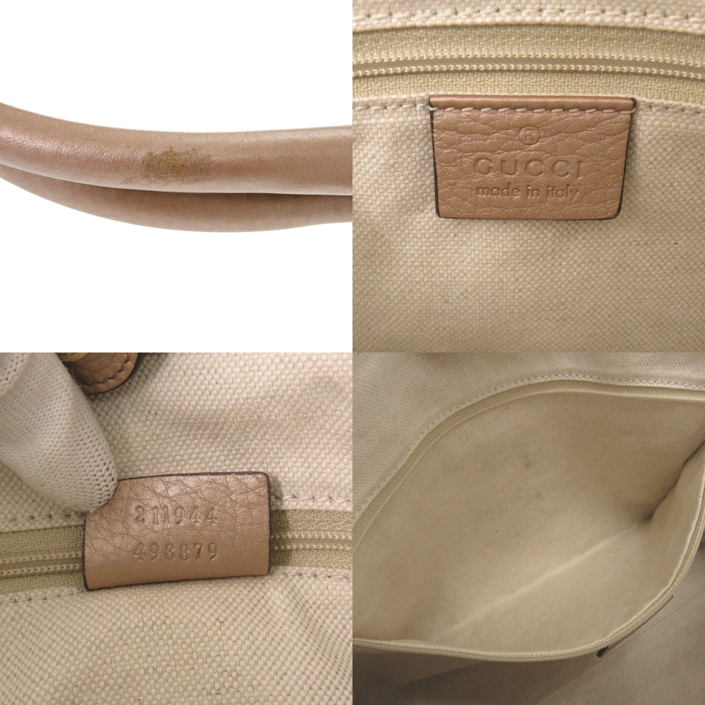 GUCCI Handbag 211944 leather beige Sookie Tote Bag