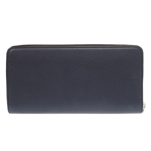 Christian Louboutin Long Wallet Purse leather Navy Flying Heart