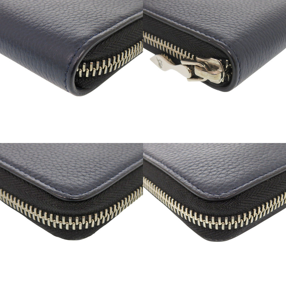 Christian Louboutin Long Wallet Purse leather Navy Flying Heart