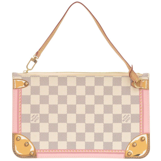 LOUIS VUITTON Pouch N41065 Damier Azur Canvas Multi Damier Azur Neverfull Pouch for MM/GM